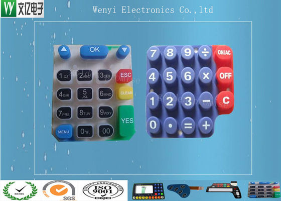 सिल्कस्क्रीन प्रिंट सिलिकॉन रबर कीपैड
